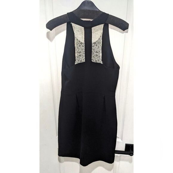 {flawed} Sandro | Black sheath dress with lace inset - Picture 3 of 10